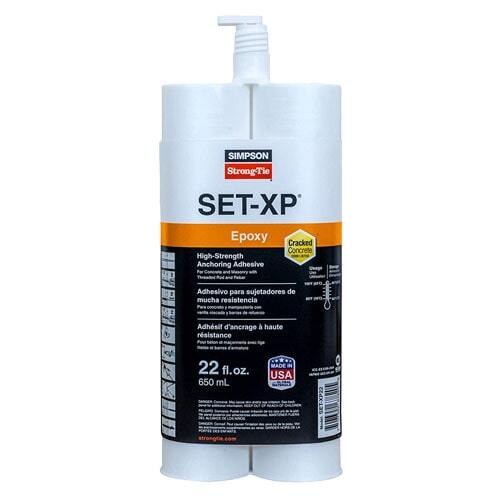SET22 SET-XP22-N, 22 oz. Adhesive Anchor, Epoxy, High-Strength, Side-by-Side Cartridge, w/ Nozzle